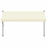 VidaXL Ausziehbare Markise 350x150 cm Stoff und Stahl cremefarben