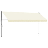 Vidaxl luifel uittrekbaar 400x150 cm stof en staal crèmekleurig