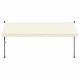 Vidaxl luifel uittrekbaar 400x150 cm stof en staal crèmekleurig