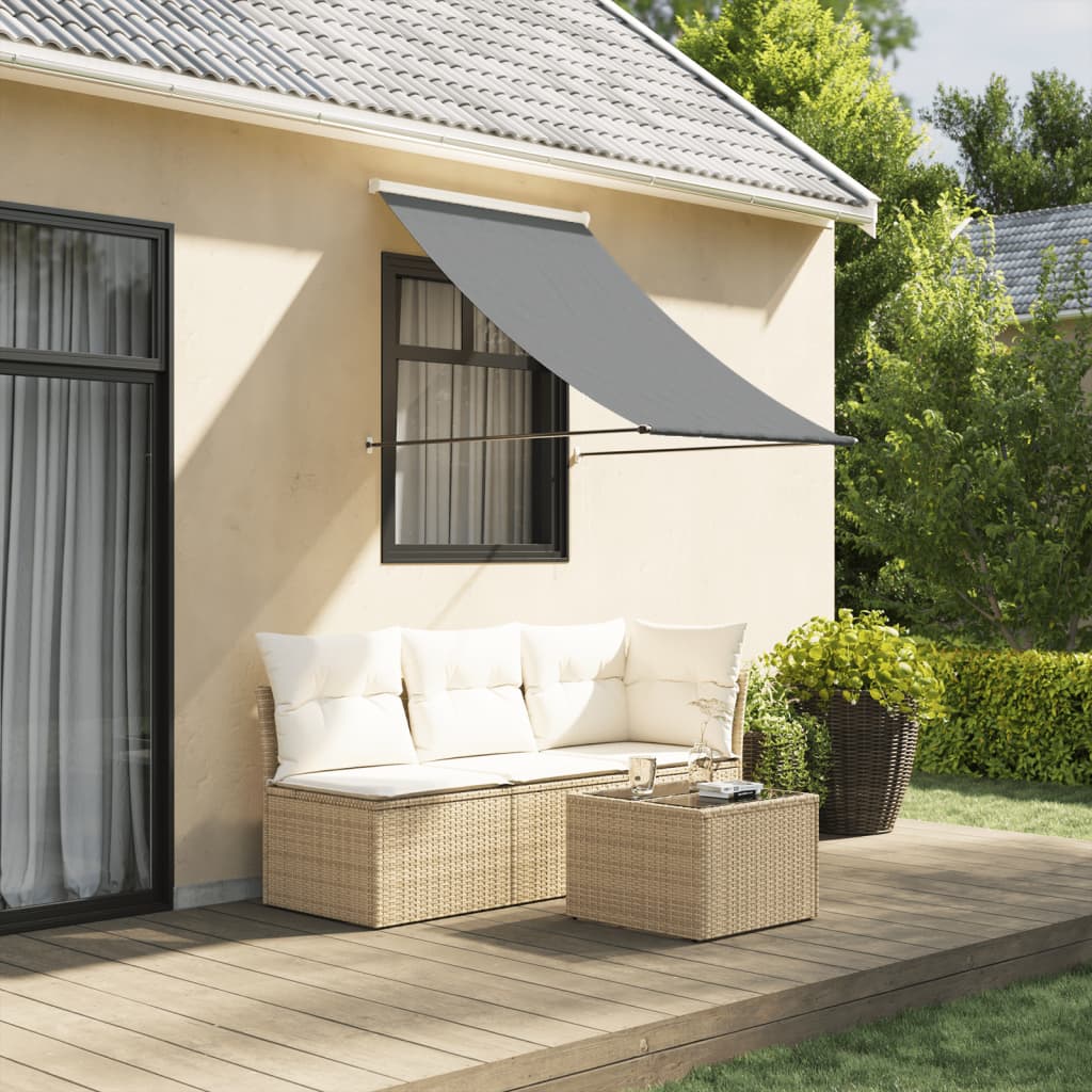 Vidaxx ausziehbare Markise 100x150 cm Stoff und Stahl Anthrazit