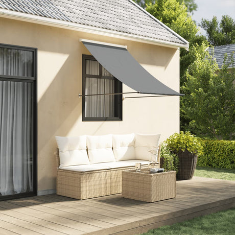 Vidaxx ausziehbare Markise 100x150 cm Stoff und Stahl Anthrazit