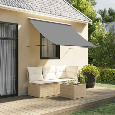 Vidaxx ausziehbare Markise 200x150 cm Stoff und Stahl Anthrazit