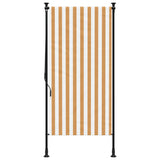 Vidaxl roller blind for outside 100x270 cm fabric and steel orange and white