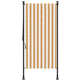 Vidaxl roller blind for outside 120x270 cm fabric and steel orange and white