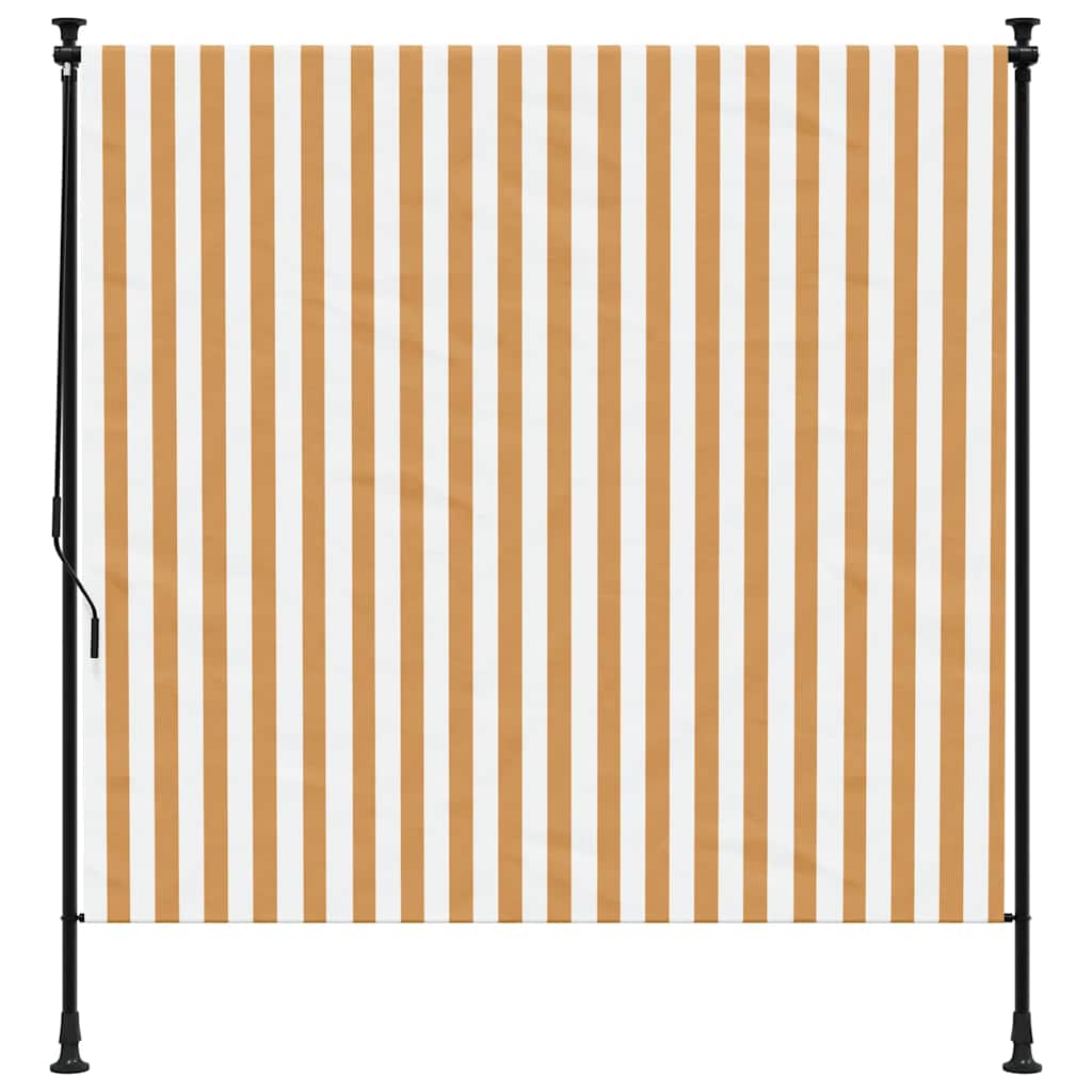 Vidaxxl Außenrollo 150x270 cm Stoff und Stahl Orange und Weiß