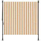 Vidaxxl Außenrollo 150x270 cm Stoff und Stahl Orange und Weiß