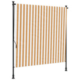 Vidaxxl Außenrollo 200x270 cm Stoff und Stahl Orange und Weiß