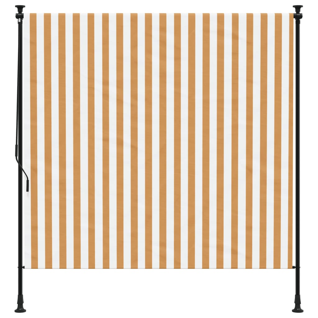 Vidaxl roller blind for outside 200x270 cm fabric and steel orange and white