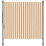 Vidaxl Rouleau à l'aveugle pour l'extérieur de 200x270 cm en tissu et en acier orange et blanc