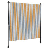 Vidaxl rolgordijn voor buiten 150x270 cm stof en staal geel en wit