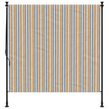 Vidaxl Roller Blind für Außen 150 x 270 cm Stoff und Stahlgelb und Weiß