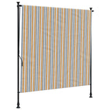 Vidaxxl Außenrollo 200x270 cm Stoff und Stahl Gelb und Weiß
