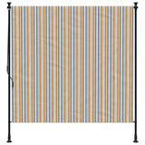 Vidaxl roller blind for outside 200x270 cm fabric and steel yellow and white