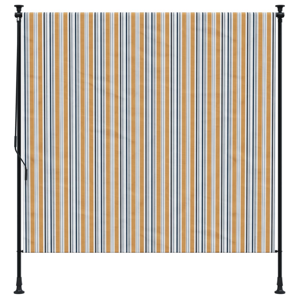 Vidaxxl Außenrollo 200x270 cm Stoff und Stahl Gelb und Weiß