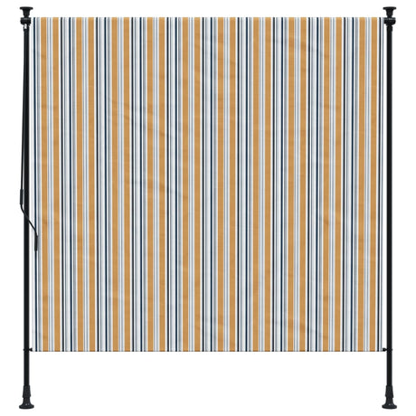 Vidaxxl Außenrollo 200x270 cm Stoff und Stahl Gelb und Weiß