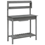 Vidaxx Pflanztisch mit Waschbecken 147,5x44x139,5 cm Kieferngrau