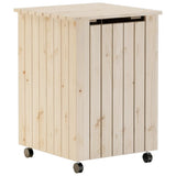 Vidaxx Wäschekorb mit Rollen Rana 45x45x64 cm massives Kiefernholz