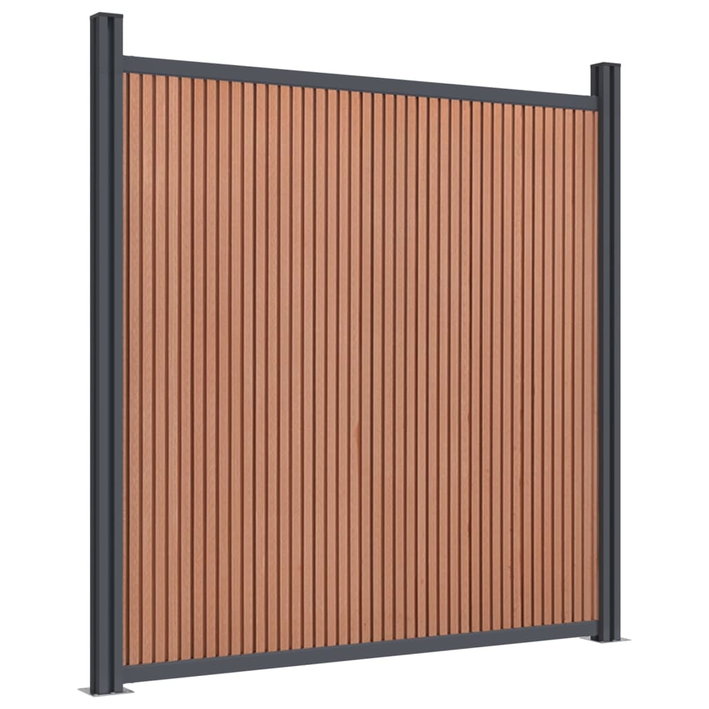 Panel de valla Vidaxl 180x186 cm HKC Brown