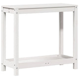 Vidaxx Pflanztisch mit Ablage 82,5x35x75 cm massives Kiefernholz weiß