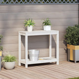 Vidaxx Pflanztisch mit Ablage 82,5x35x75 cm massives Kiefernholz weiß