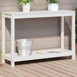 Vidaxl Botton Table con scaffale 108x35x75 cm Pine bianco bianco