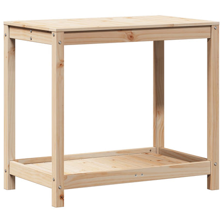 Vidaxx Pflanztisch mit Ablage 82,5x50x75 cm massives Kiefernholz