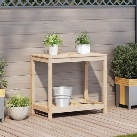 Vidaxx Pflanztisch mit Ablage 82,5x50x75 cm massives Kiefernholz