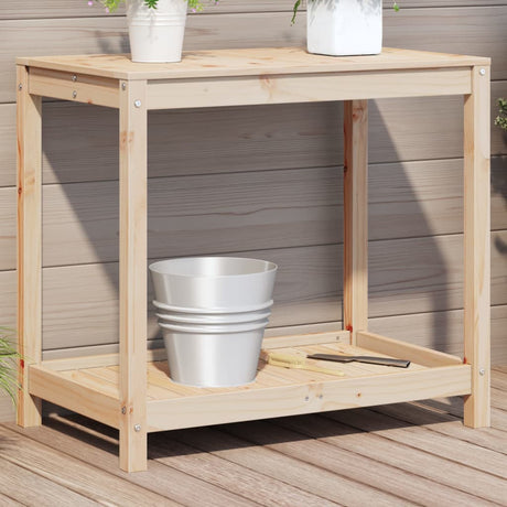 Vidaxx Pflanztisch mit Ablage 82,5x50x75 cm massives Kiefernholz