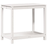 Vidaxx Pflanztisch mit Ablage 82,5x50x75 cm massives Kiefernholz weiß