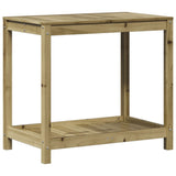 VidaXL Botton table with shelf 82.5x50x75 cm impregnated pine wood