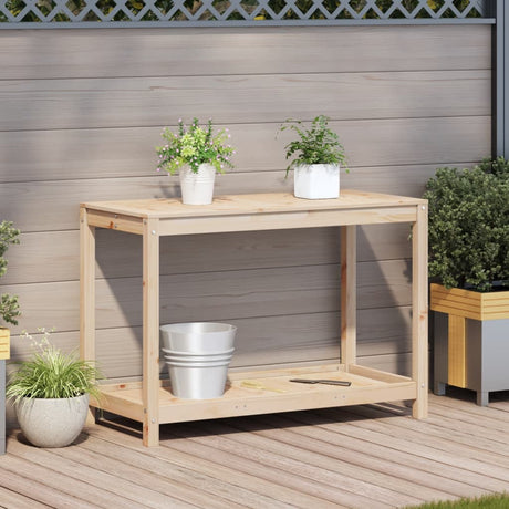 Vidaxx Pflanztisch mit Ablage 108x50x75 cm massives Kiefernholz