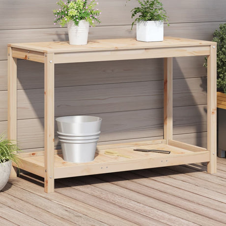Vidaxx Pflanztisch mit Ablage 108x50x75 cm massives Kiefernholz