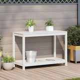 Vidaxx Pflanztisch mit Ablage 108x50x75 cm massives Kiefernholz weiß
