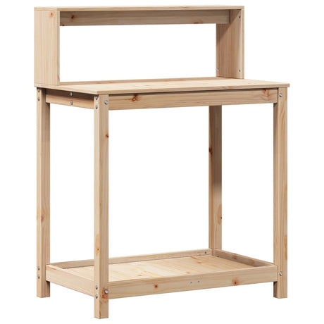 Vidaxx Pflanztisch mit Regalen 82,5x50x109,5 cm massives Kiefernholz