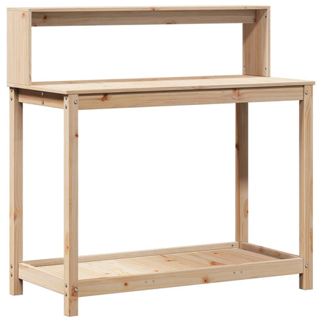 Vidaxx Pflanztisch mit Regalen 108x50x109,5 cm massives Kiefernholz