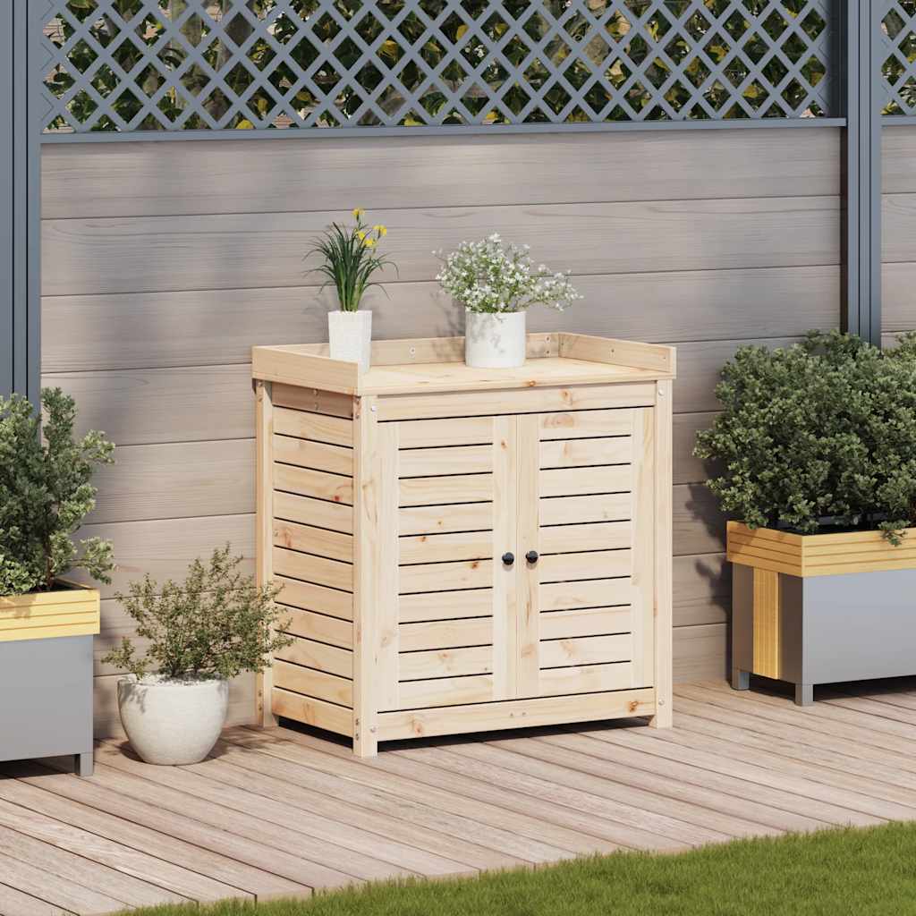 Vidaxx Pflanztisch mit Regalen 82,5x50x86,5 cm massives Kiefernholz