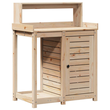 Vidaxx Pflanztisch mit Regalen 82,5x50x109,5 cm massives Kiefernholz