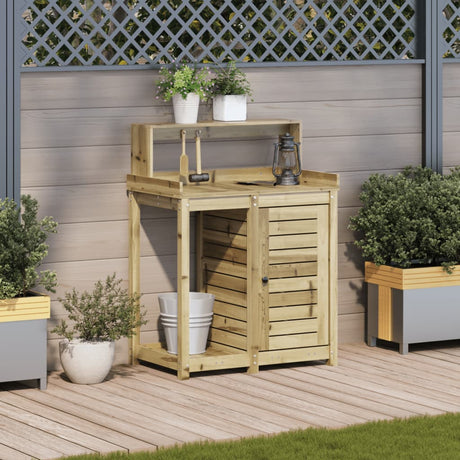 Vidaxx Pflanztisch mit Regalen 82,5x50x109,5 cm aus imprägniertem Holz