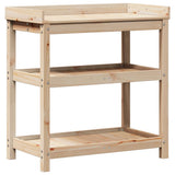 Vidaxx Pflanztisch mit Regalen 82,5x45x86,5 cm massives Kiefernholz