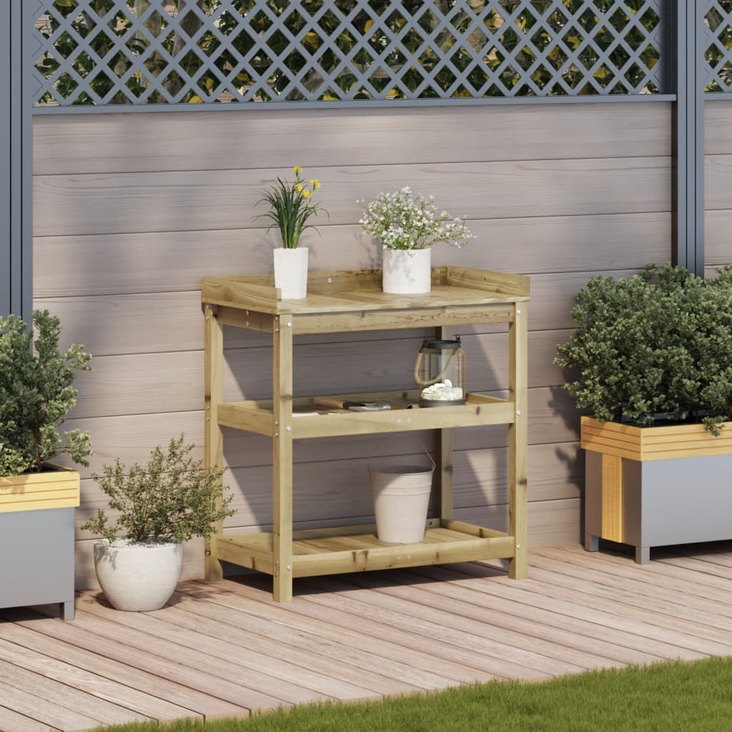 Vidaxx Pflanztisch mit Regalen 82,5x45x86,5 cm aus imprägniertem Holz