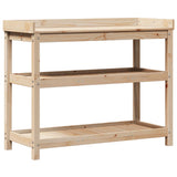 Vidaxx Pflanztisch mit Regalen 108x45x86,5 cm massives Kiefernholz
