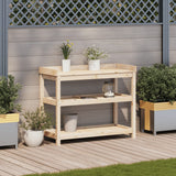 Vidaxx Pflanztisch mit Regalen 108x45x86,5 cm massives Kiefernholz