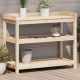 Vidaxx Pflanztisch mit Regalen 108x45x86,5 cm massives Kiefernholz