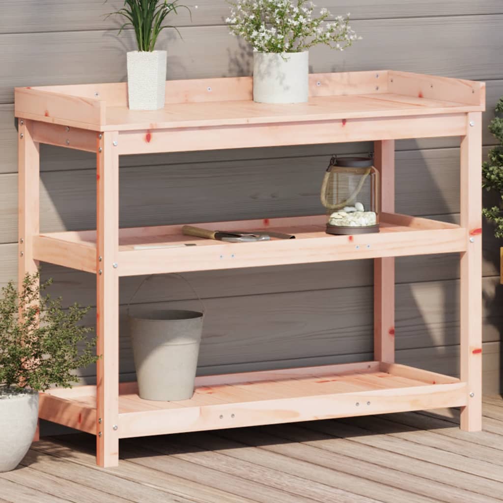 Vidaxx Pflanztisch mit Regalen 108x45x86,5 cm massives Douglas-Holz