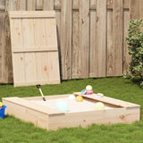 Vidaxl Sandbox mam Deckel 111x111x19.5 cm folitt Holz