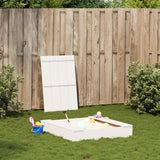 Vidaxl Sandbox con coperchio 111x111x19.5 cm Pine bianco bianco