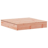 Vidaxl Sandbox con tapa 111x111x19.5 cm Douglhout sólido