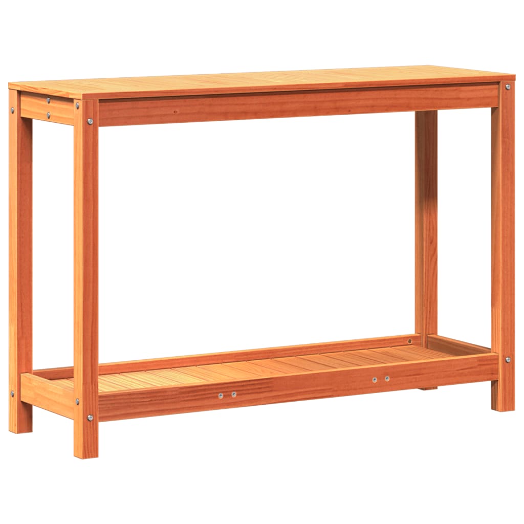 Vidaxx Pflanztisch mit Ablage 108x35x75 cm massives Kiefernholz, waschbraun