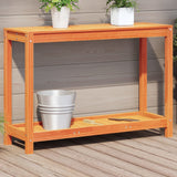 Vidaxx Pflanztisch mit Ablage 108x35x75 cm massives Kiefernholz, waschbraun