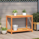 Vidaxx Pflanztisch mit Ablage 108x50x75 cm massives Kiefernholz, waschbraun